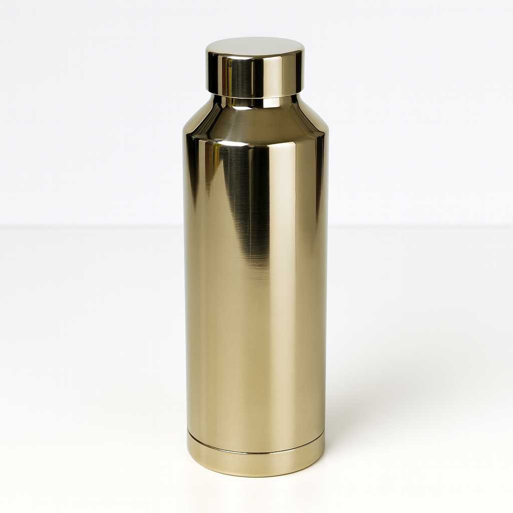 Botella de Cobre Plateada