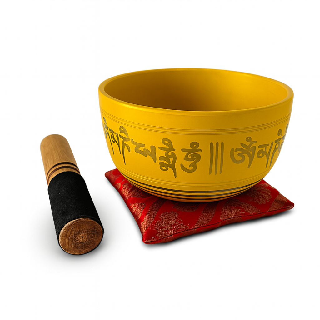 Box Cuenco Tibetano Amarillo 14cm