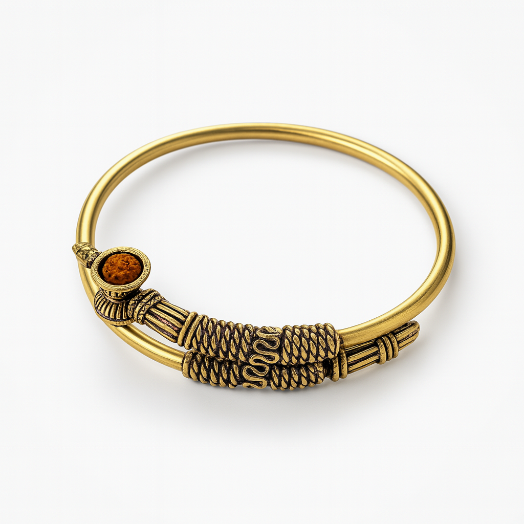 Pulsera Dorada Tribal Rudraksha