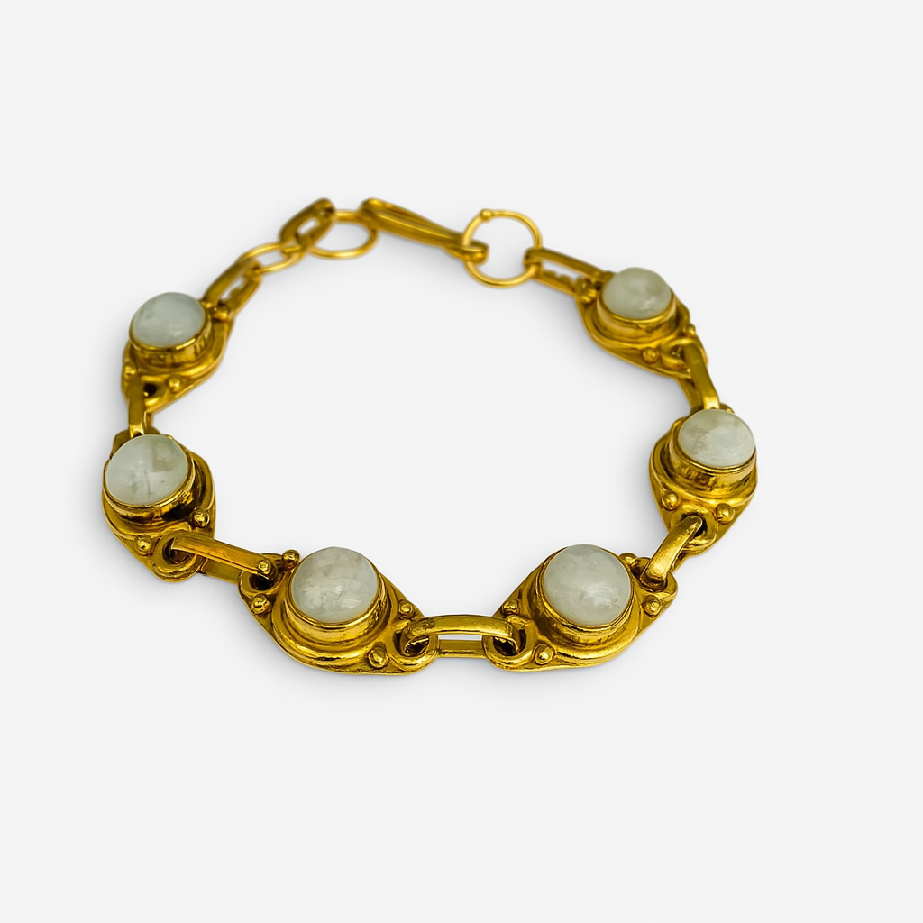 Pulsera Dorada Jolie Cuarzo Cristal