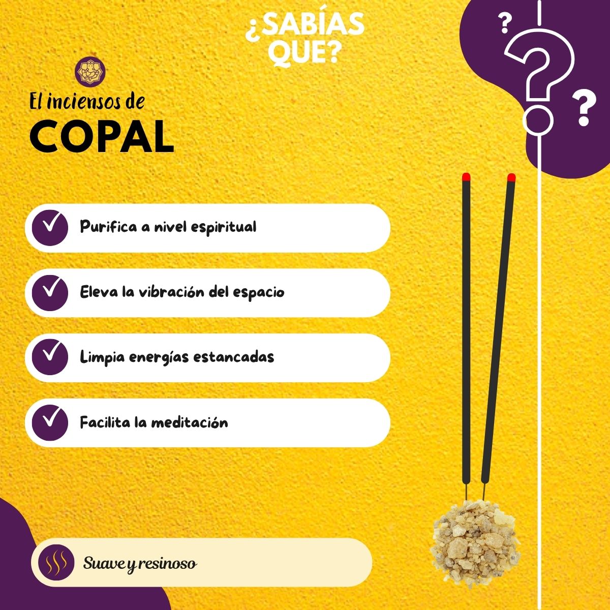 Incienso Cascada Copal Blanco 120 conos