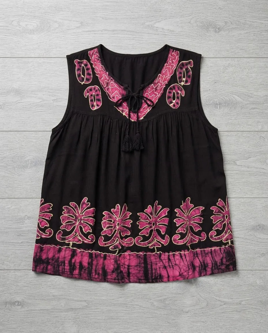 Blusa Darpita Negra con Rosado
