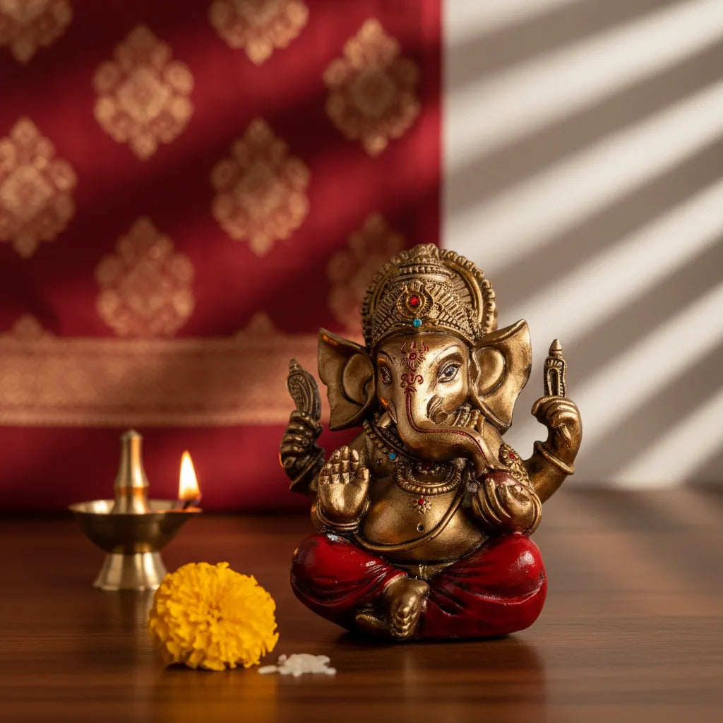Ganesh Red&Gold