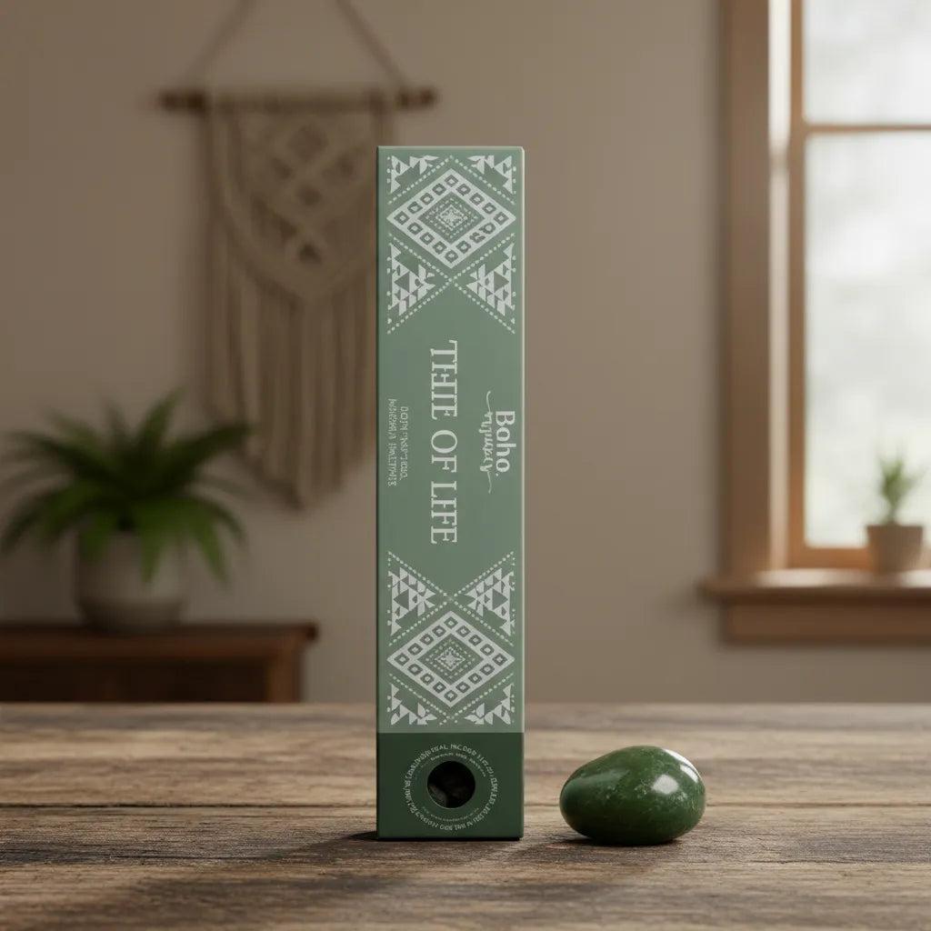 Incienso Árbol de la Vida con Jade Verde