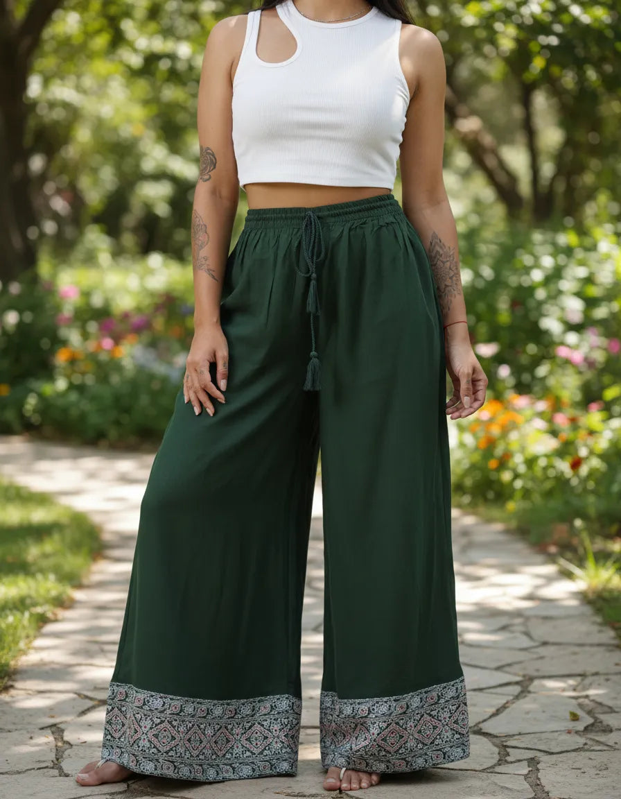 Pantalón Palazzo Raga Verde