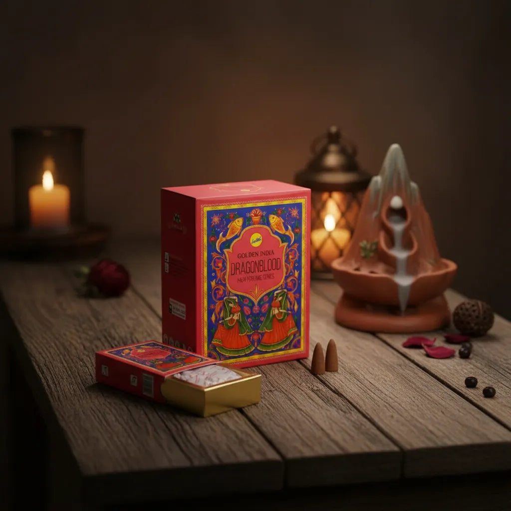 Incienso Cascada Golden Indian Sangre de Dragón 120 conos
