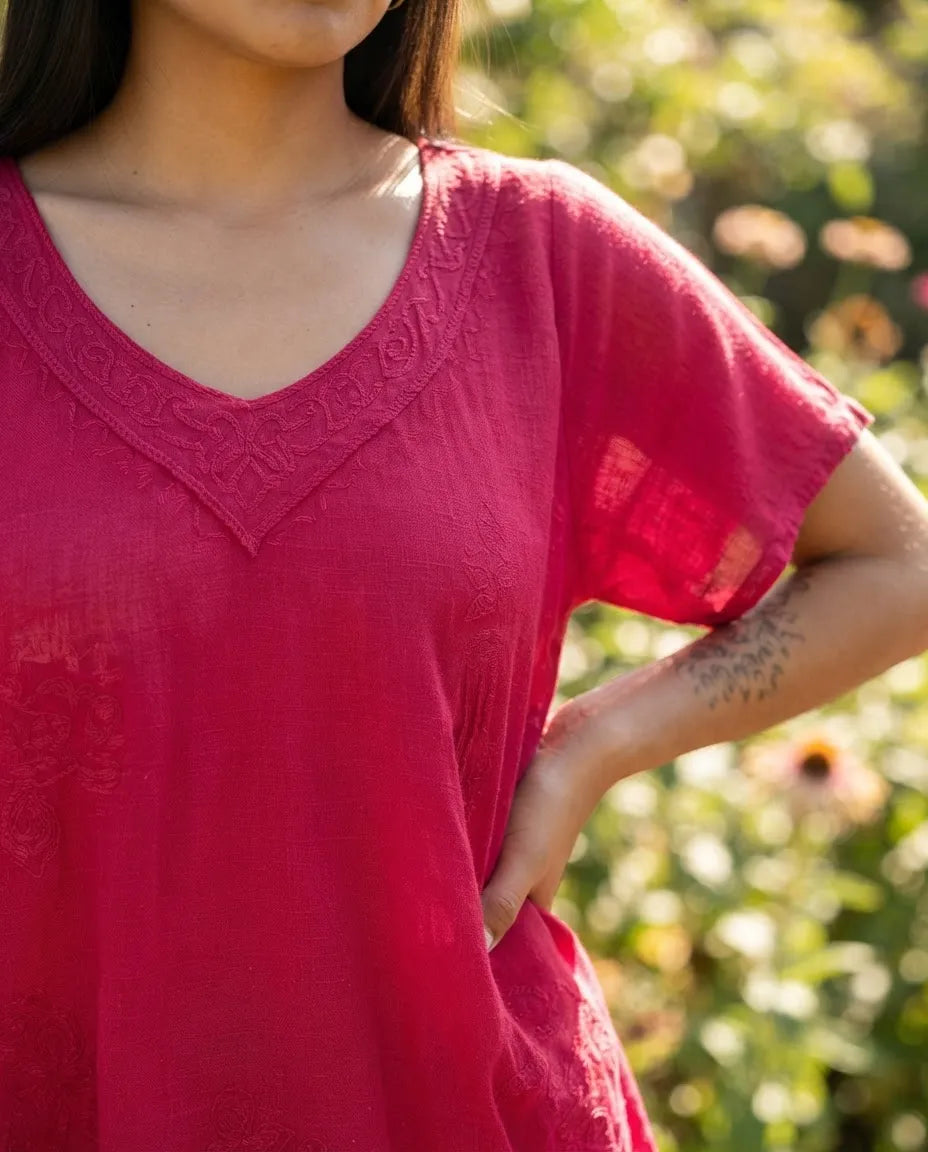 Blusa Vestido Rosada