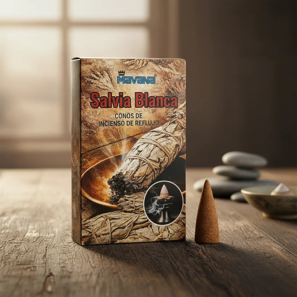 Incienso Cascada Salvia Blanca 120 conos