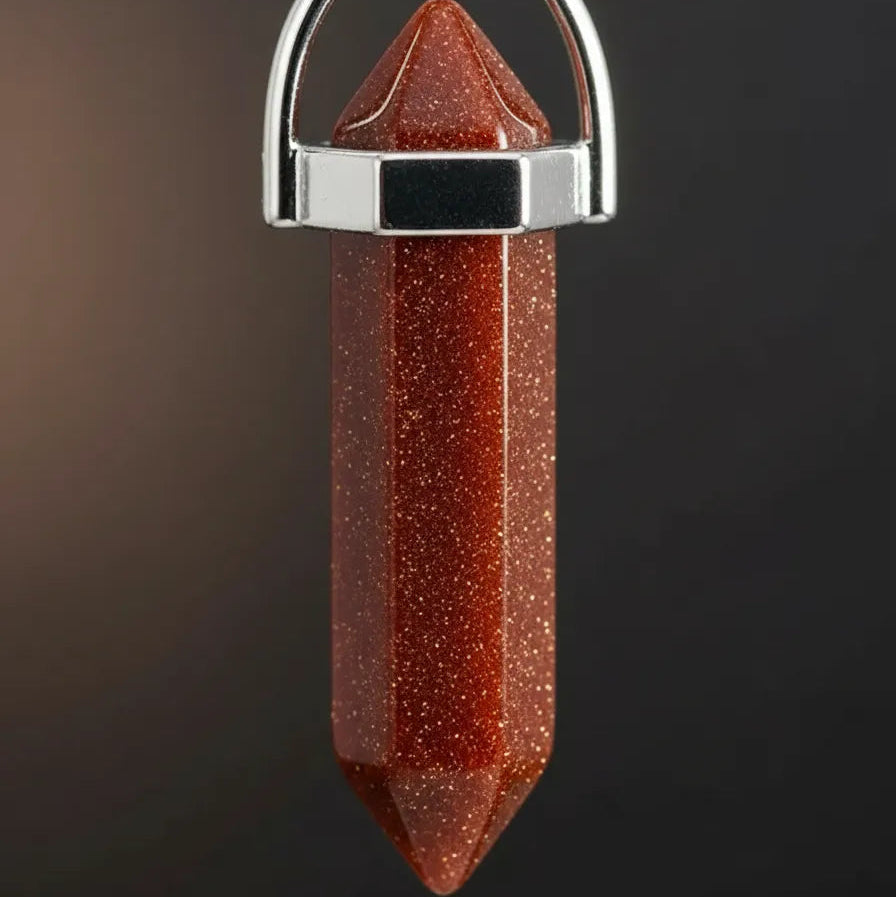 Collar de Punta Lluvia de Estrellas Rojo