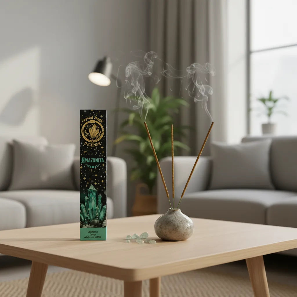 Incienso Brisa Marina con Piedras de Amazonita