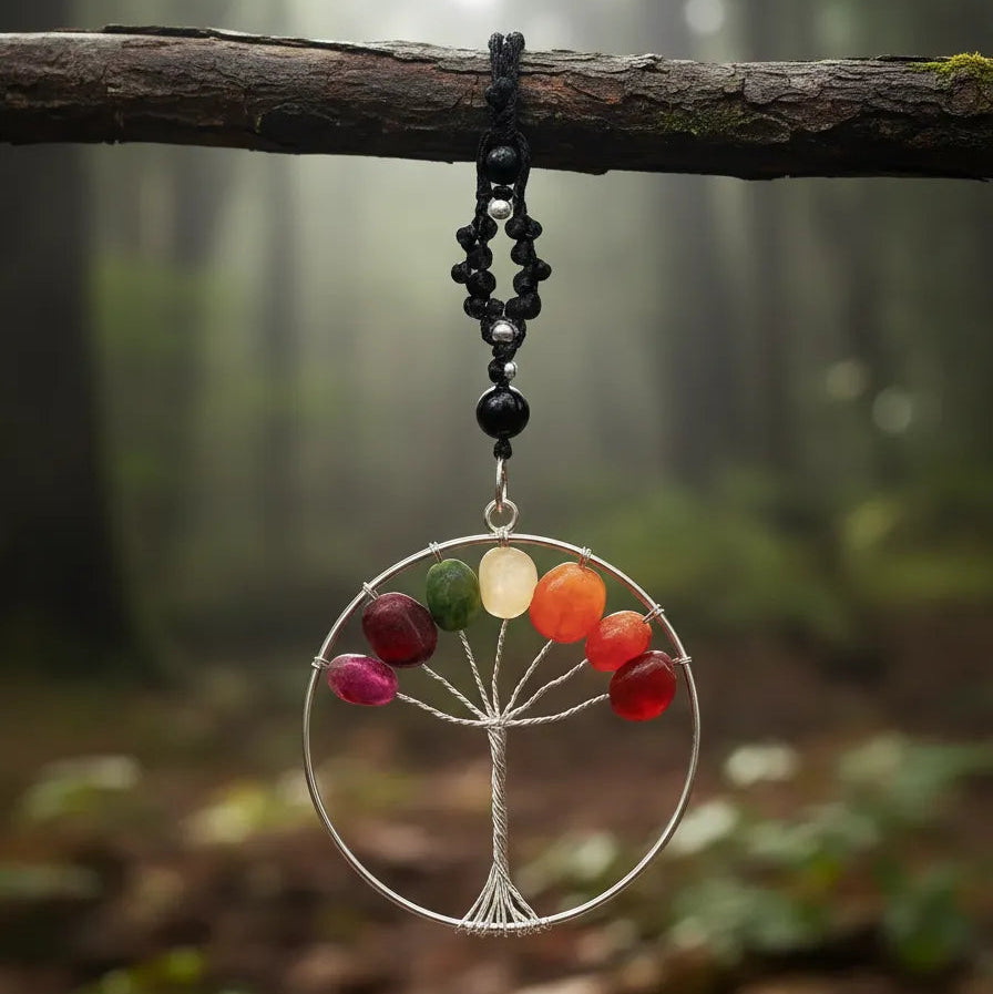 Colgante Arbol de la Vida 7 Chakras