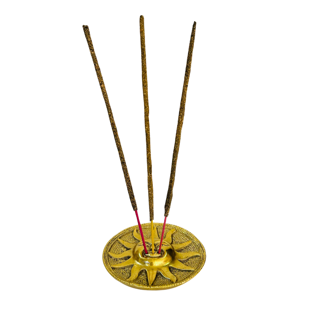 Porta Incienso Redondo Sol Dorado