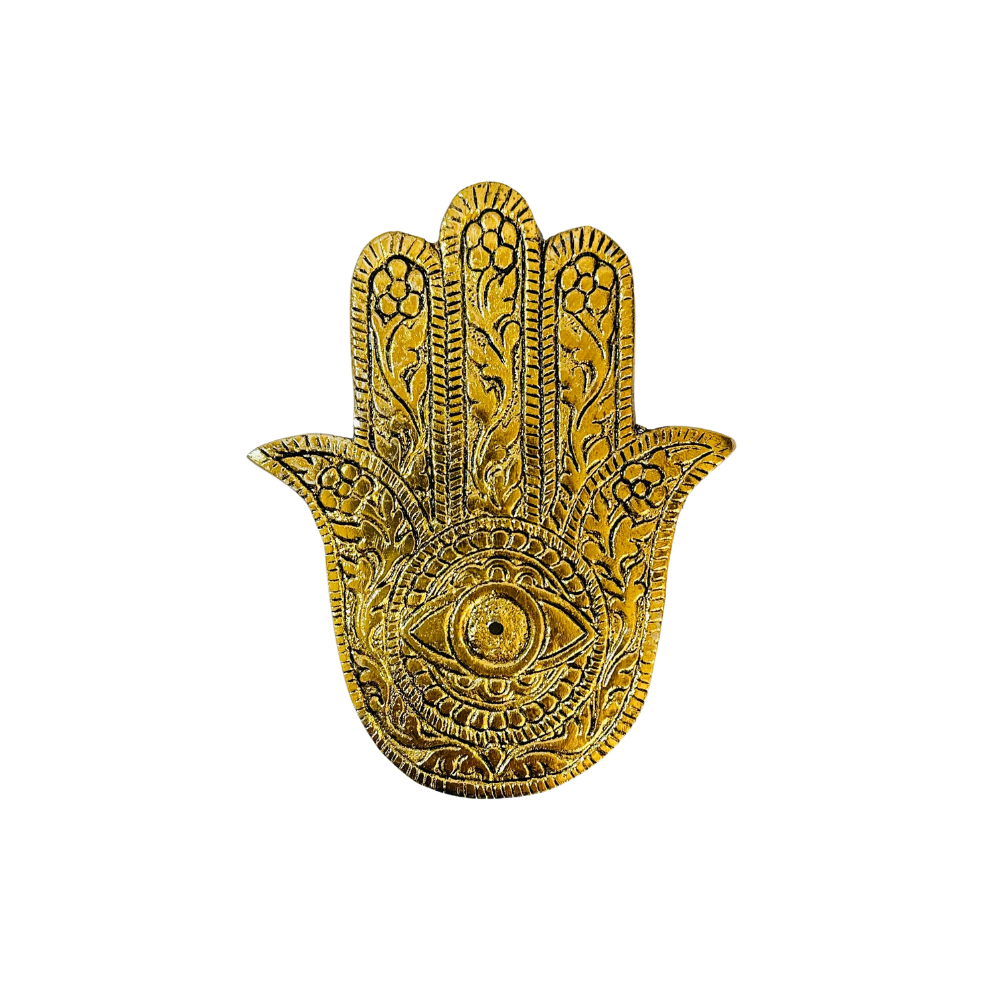 Porta Incienso Mano de Fatima Dorado