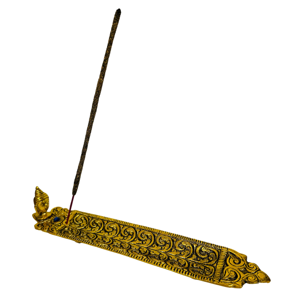 Porta Incienso Aluminium Buda Dorado