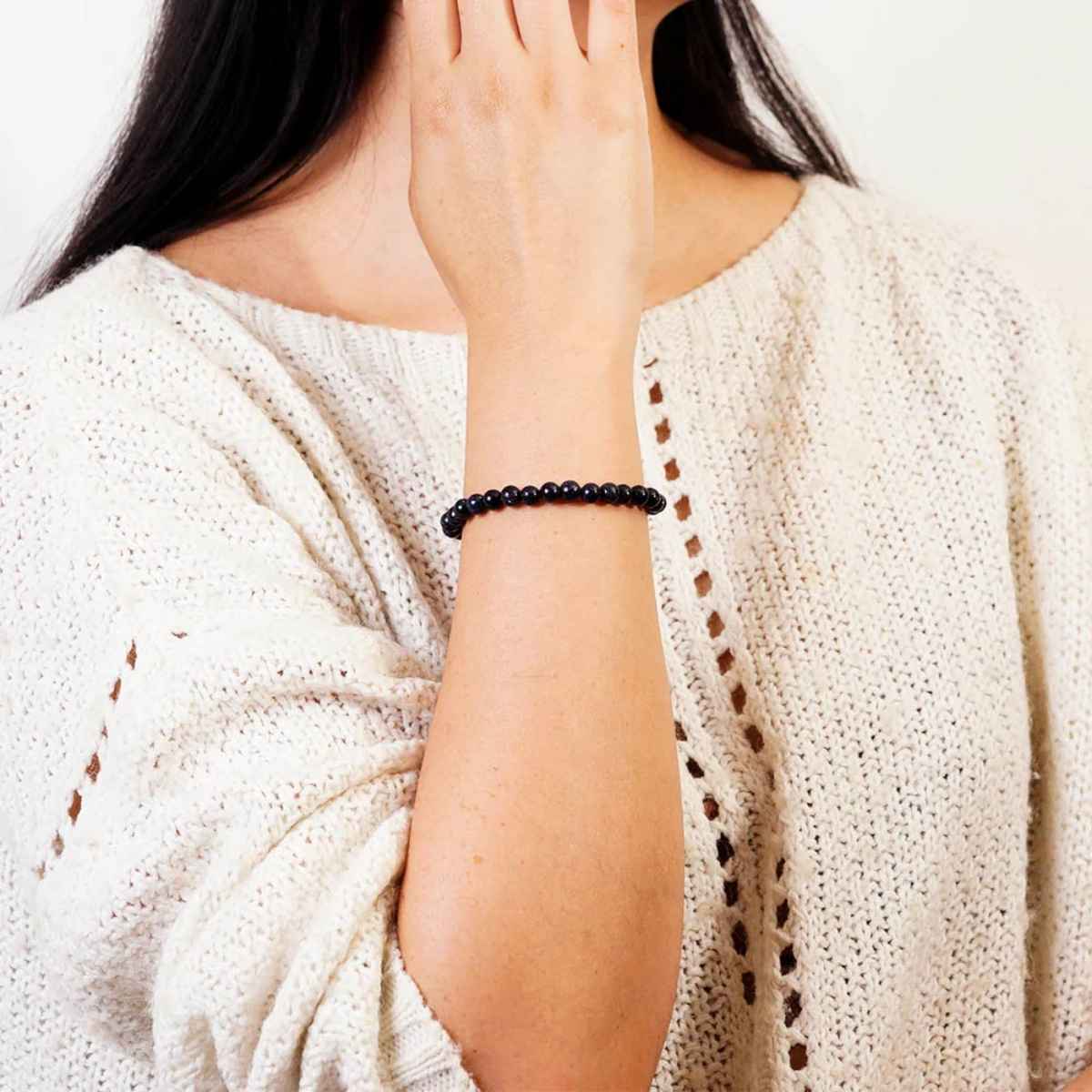 Pulsera Obsidiana Dorada 6mm