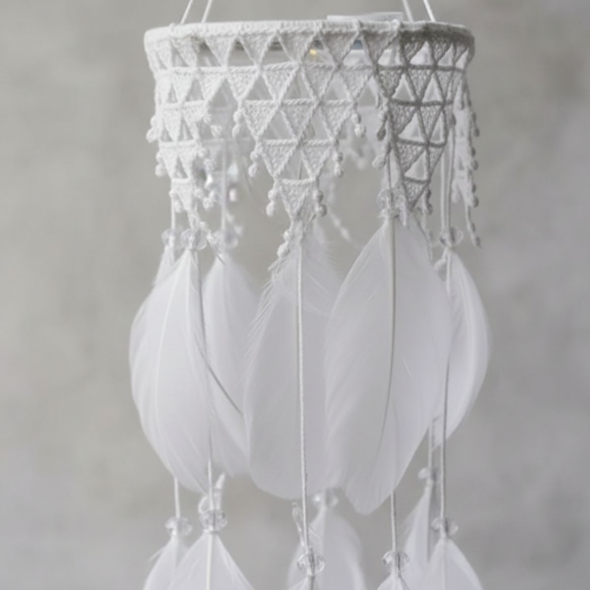 Atrapasueños Pluma Blanca