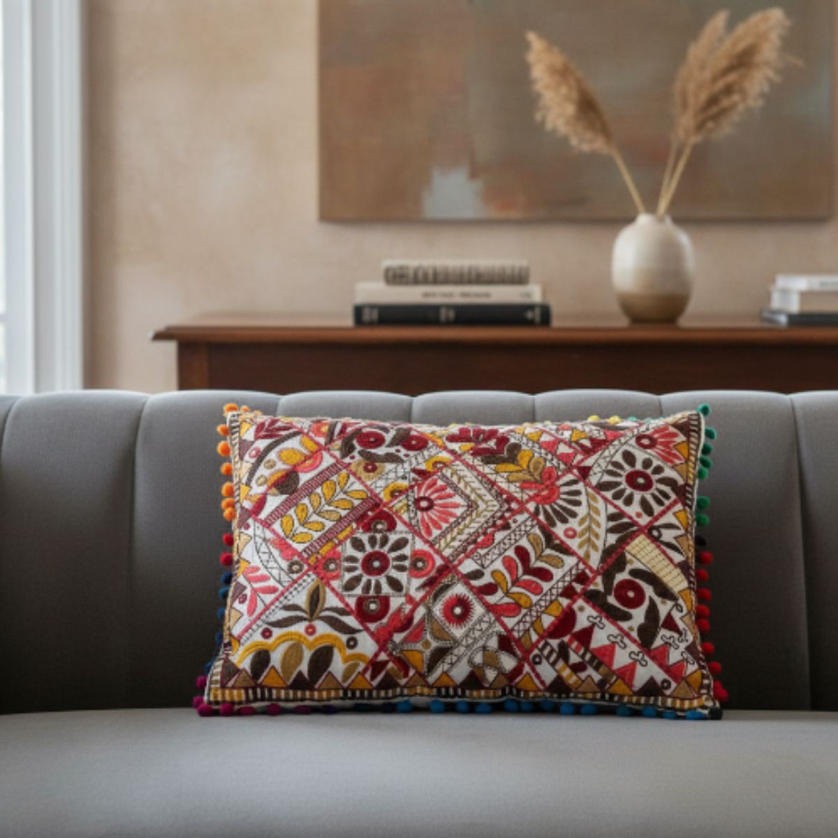 Cojin Rojo Rectangular