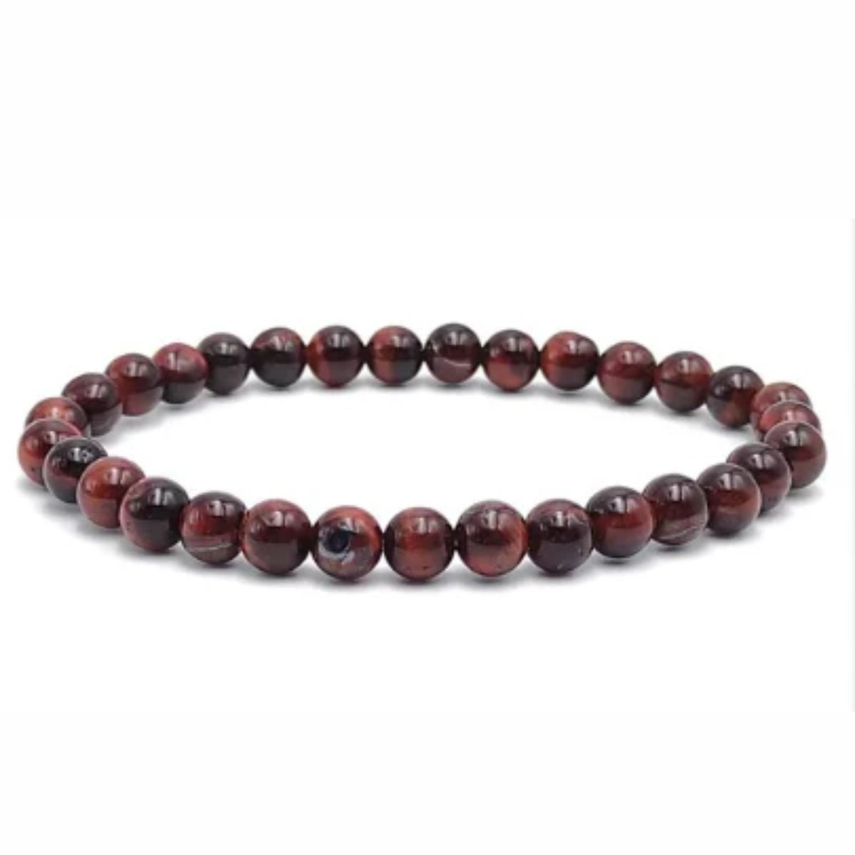 Pulsera Ojo de Tigre Rojo 6mm