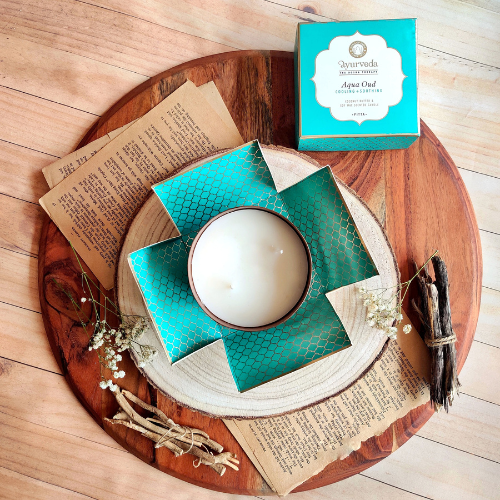 Vela Ayurveda de Dos Mechas Aguamarina