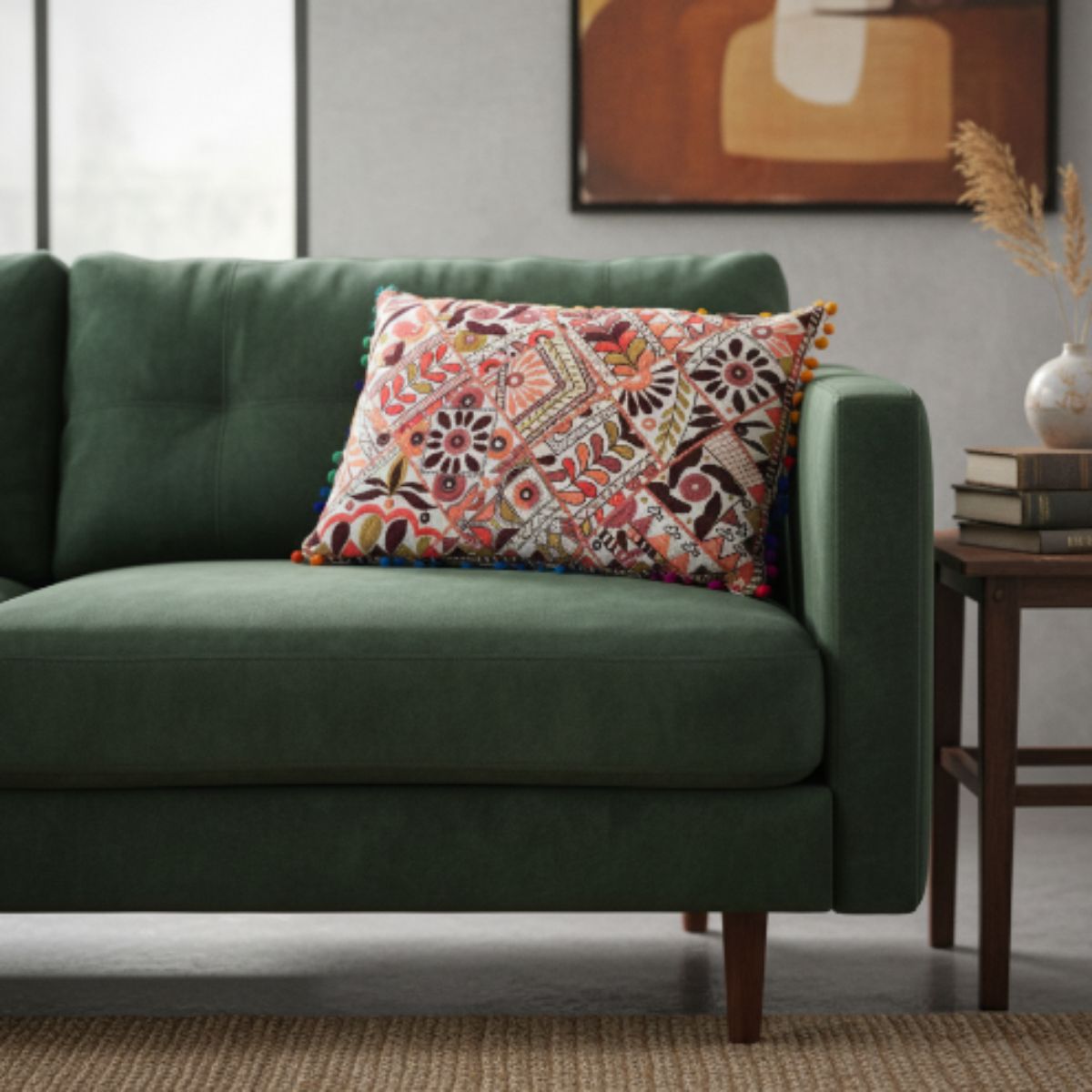 Cojin Rosado Rectangular