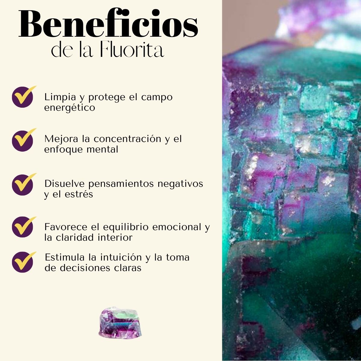 Pulsera Ajustable Fluorita 4mm