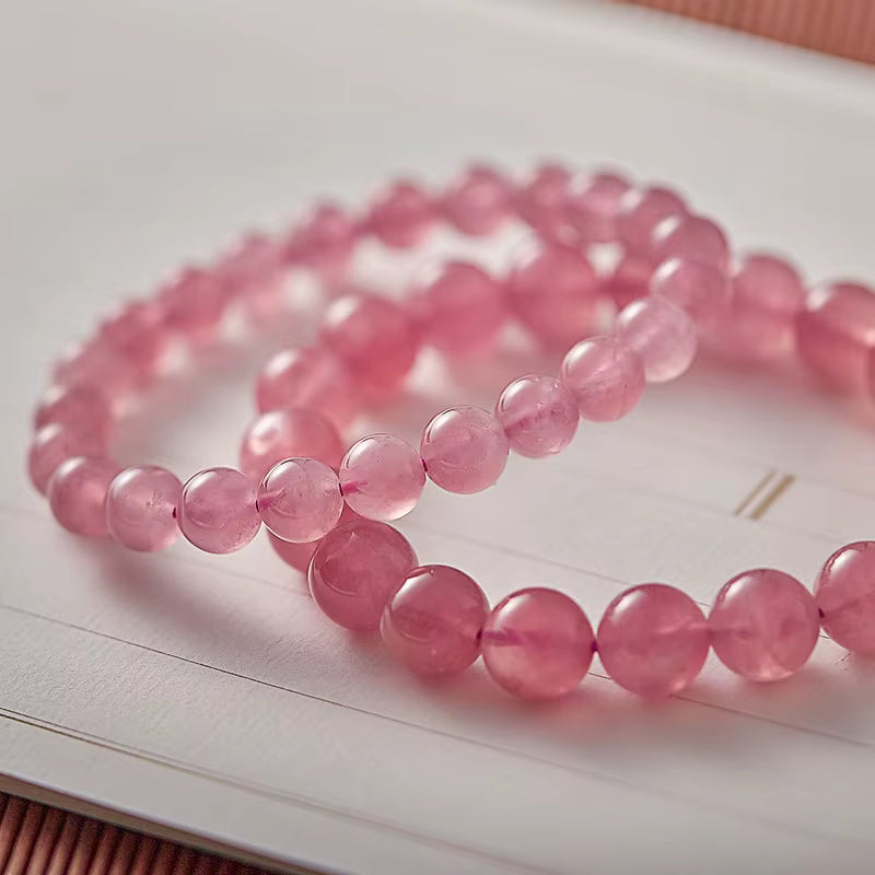 Pulsera Cuarzo Rosa 6mm