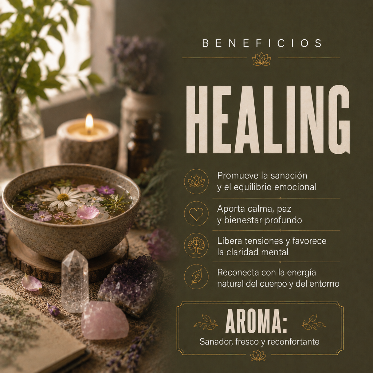Vela Tealight Sanación Espiritual