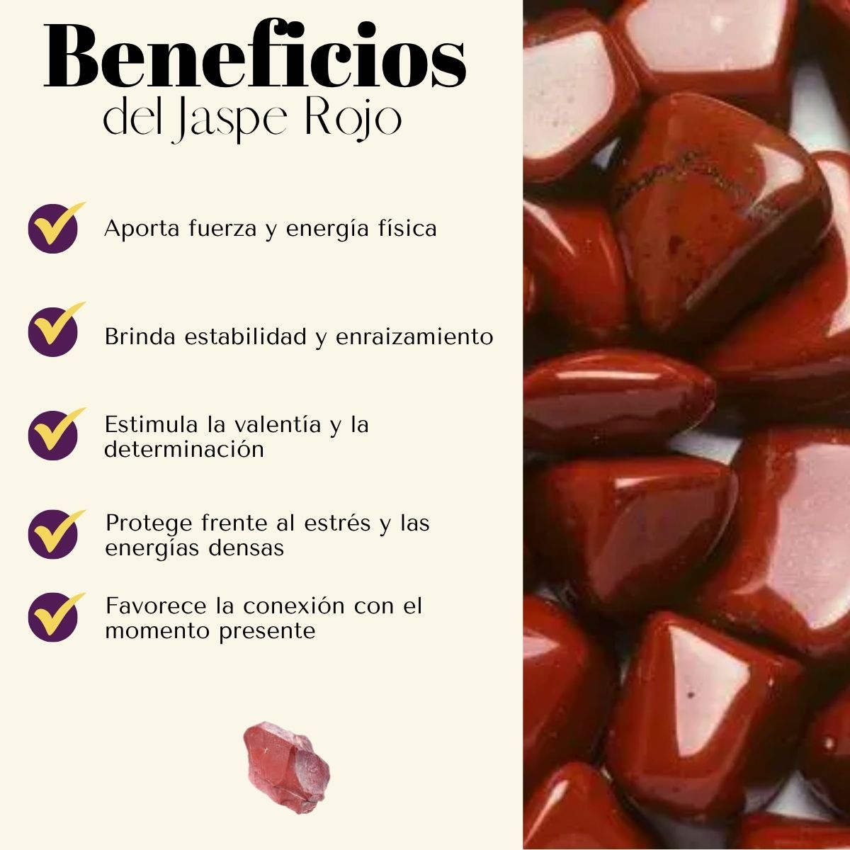 Pulsera Dorada Jolie Jaspe Rojo