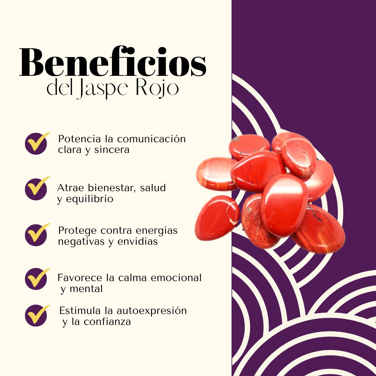 Aros Dorados Perla Jaspe Rojo