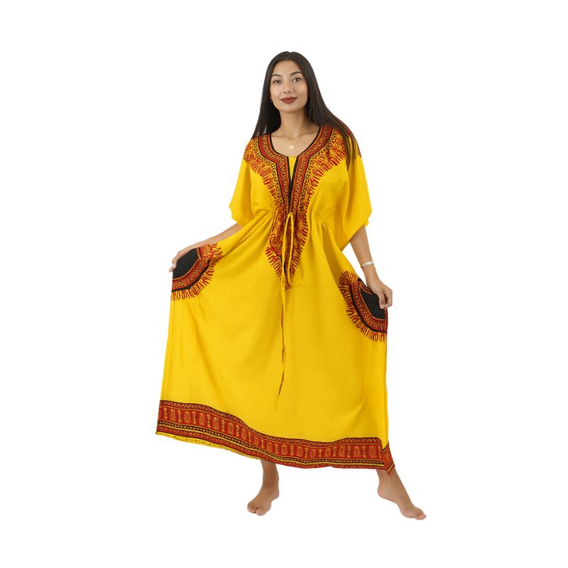 Vestido Kaftan Elina Amarillo