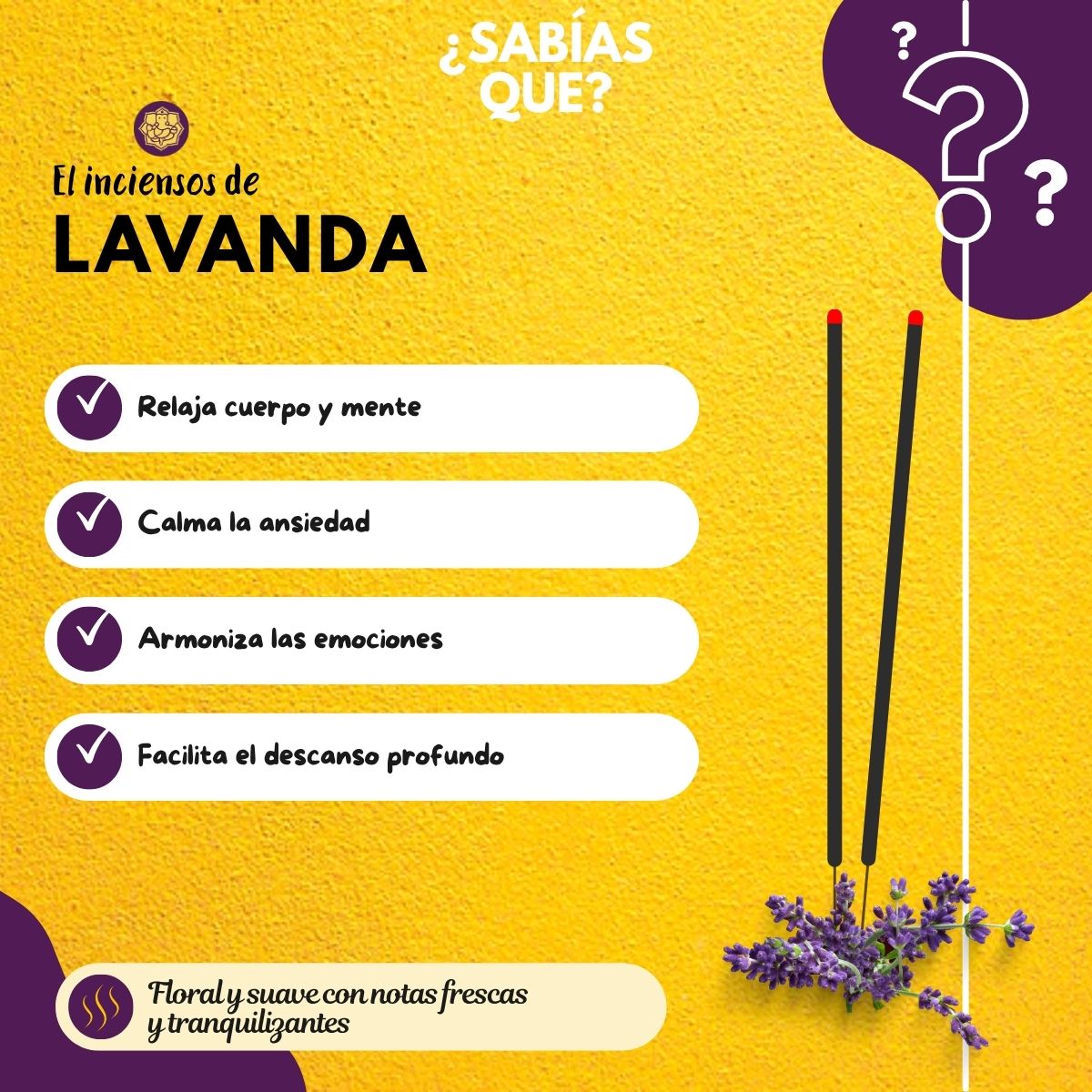 Incienso Jumbo Yatra Lavanda
