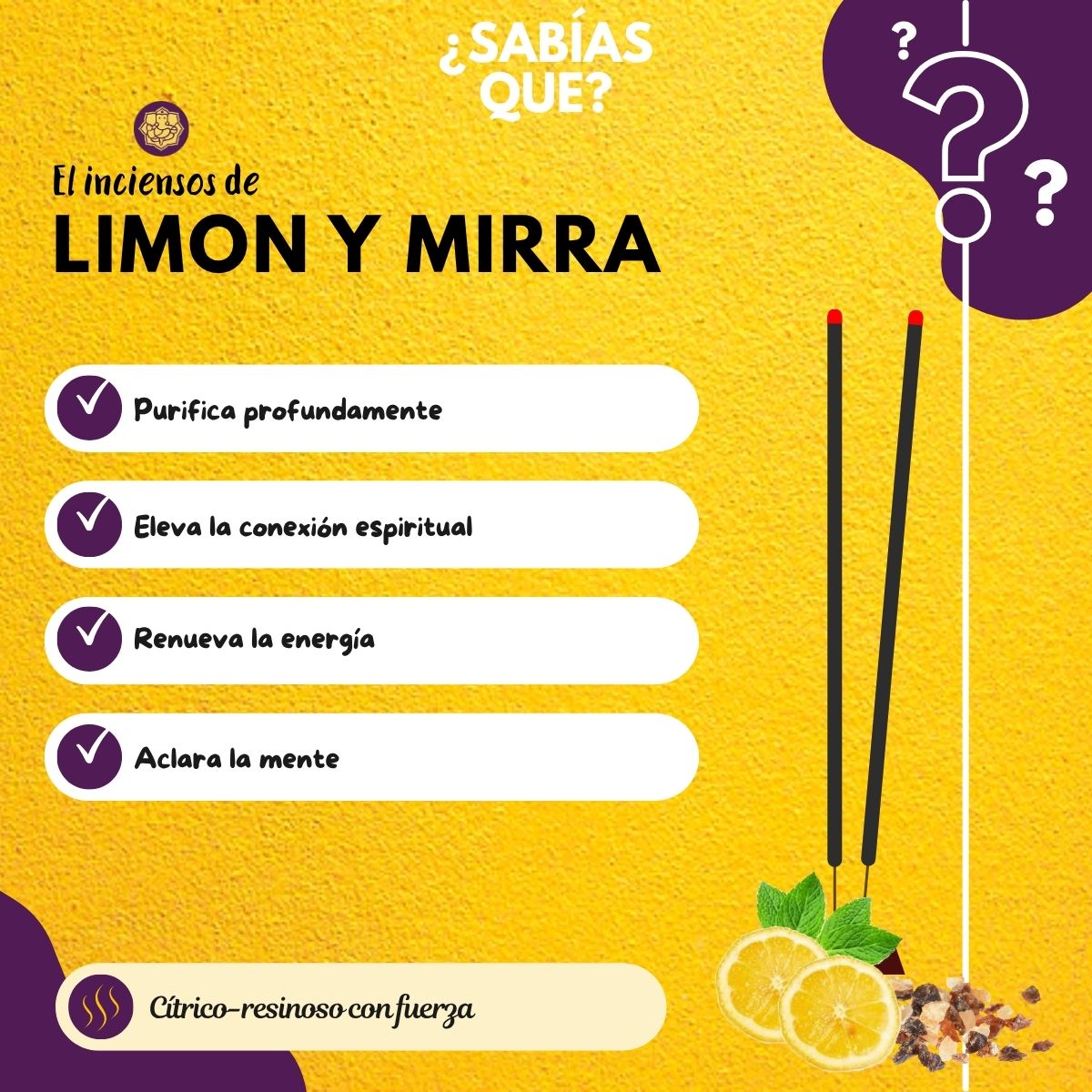 Incienso Limon y Mirra