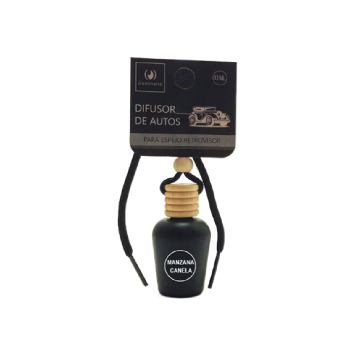 Difusor de Auto Manzana Canela Black 12mL