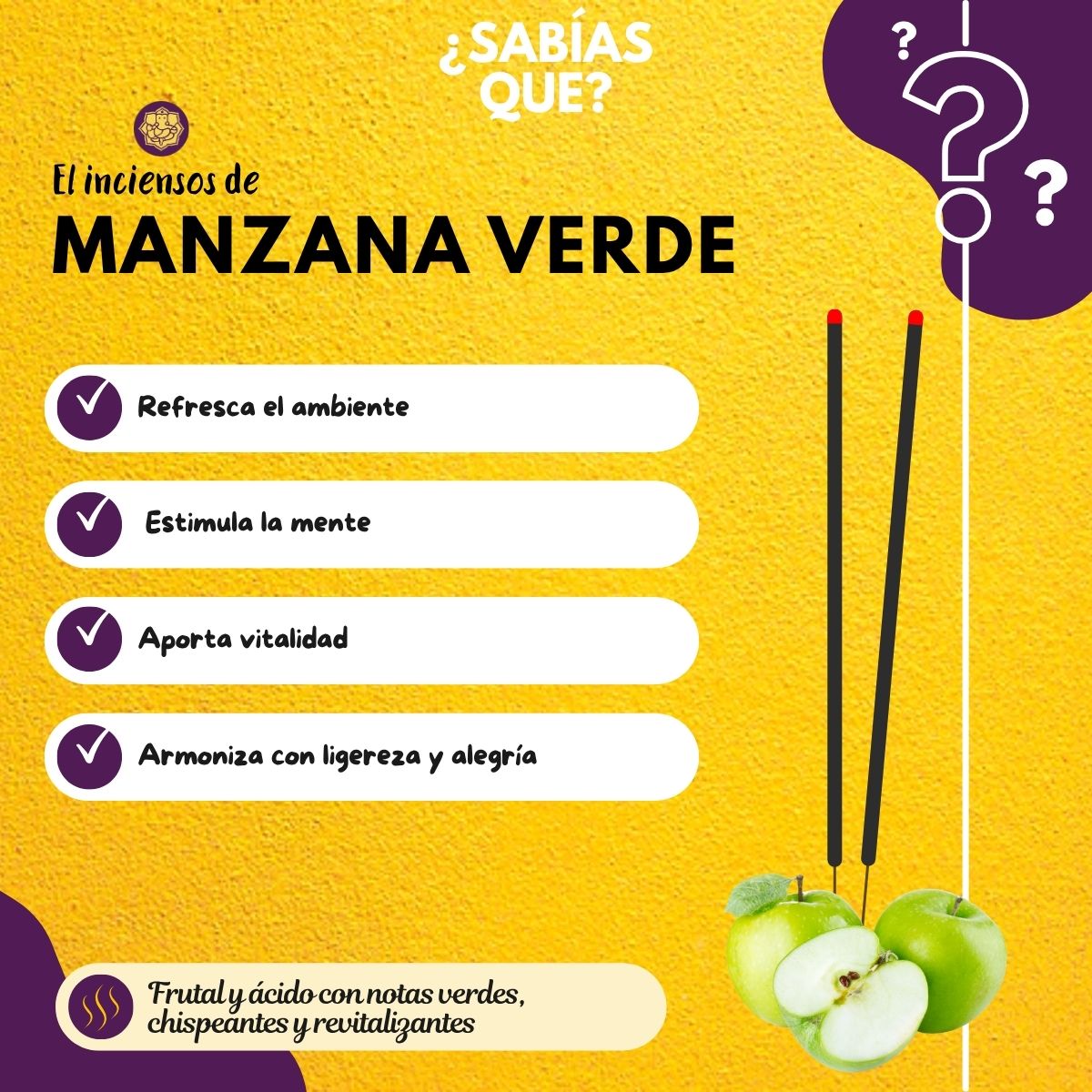 Incienso Manzana Verde