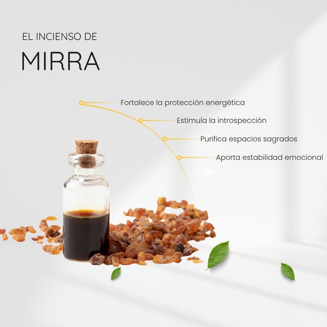 Incienso Mirra con Piedra Aventurina Verde