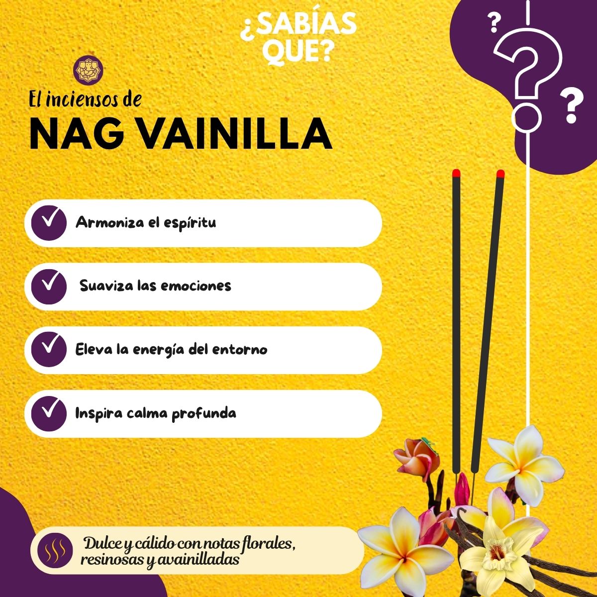 Incienso Nag Champa Vainilla