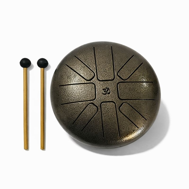 Hand Drum Tambor - Happy Bronce Envejecido Mediano