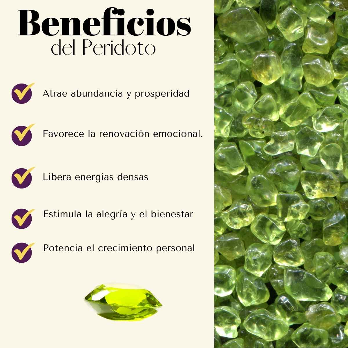 Pulsera Peridoto 6mm