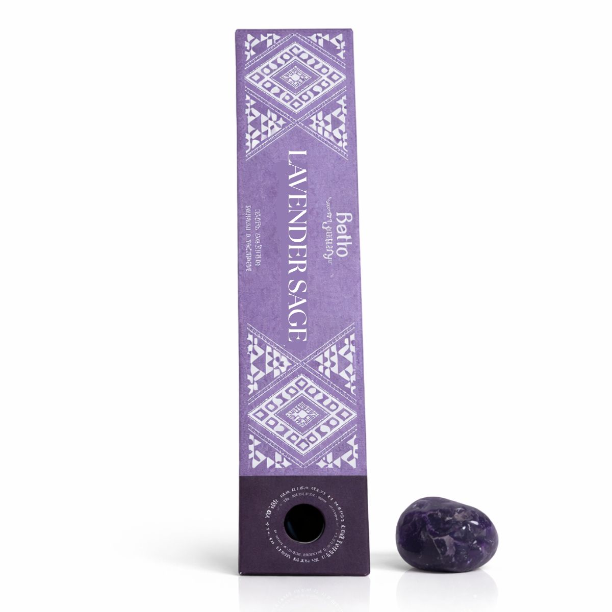 Incienso Lavanda y Salvia con Piedra Amatista