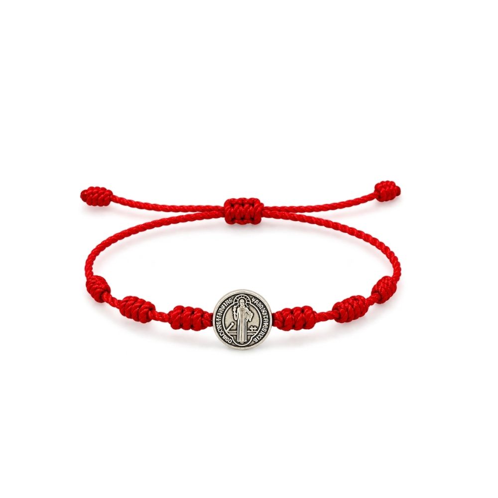 Pulsera Hilo Rojo Nudos San Benito