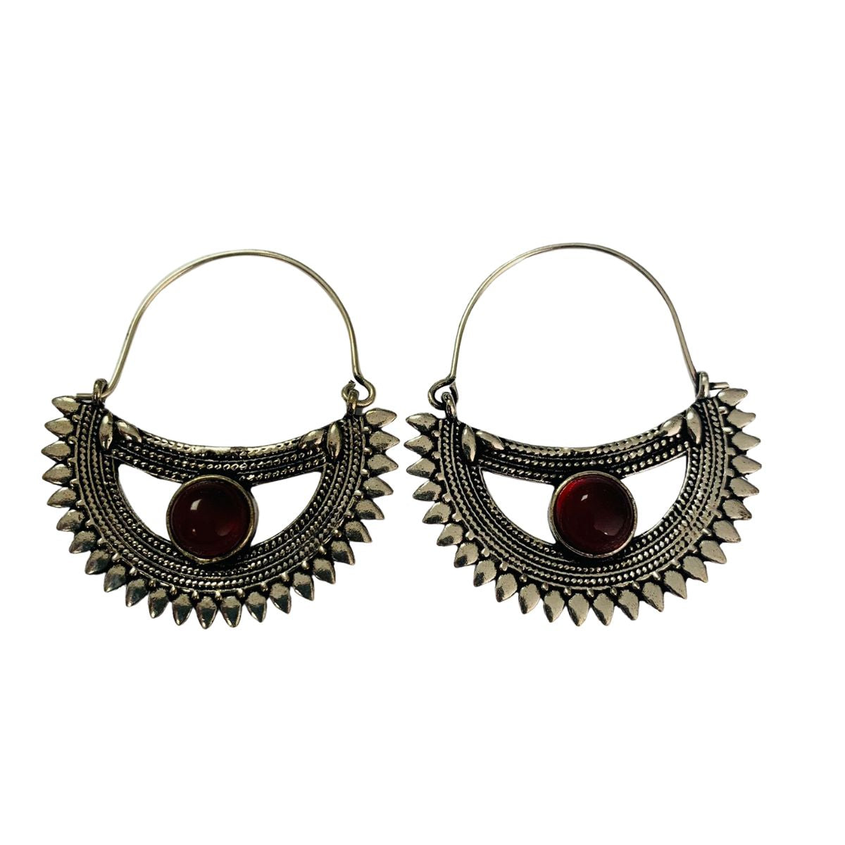 Aros Plateados Isis Granate