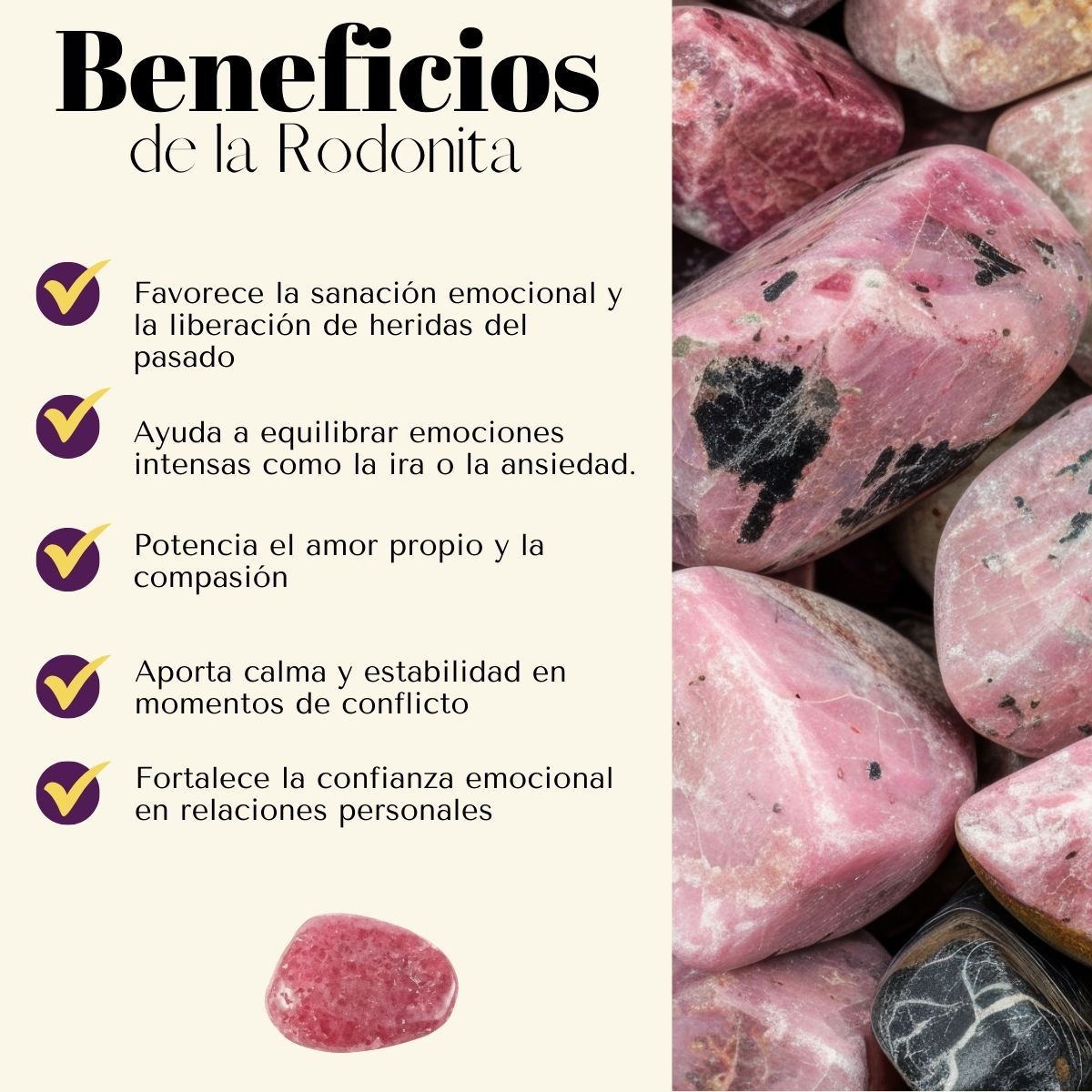 Pulsera Rodonita 6mm