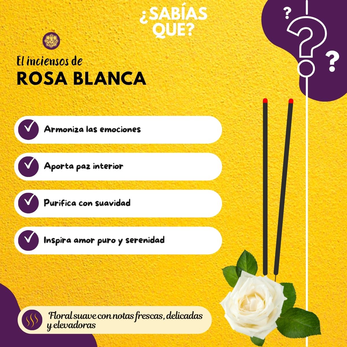 Incienso Masala Frutal Rosa Blanca