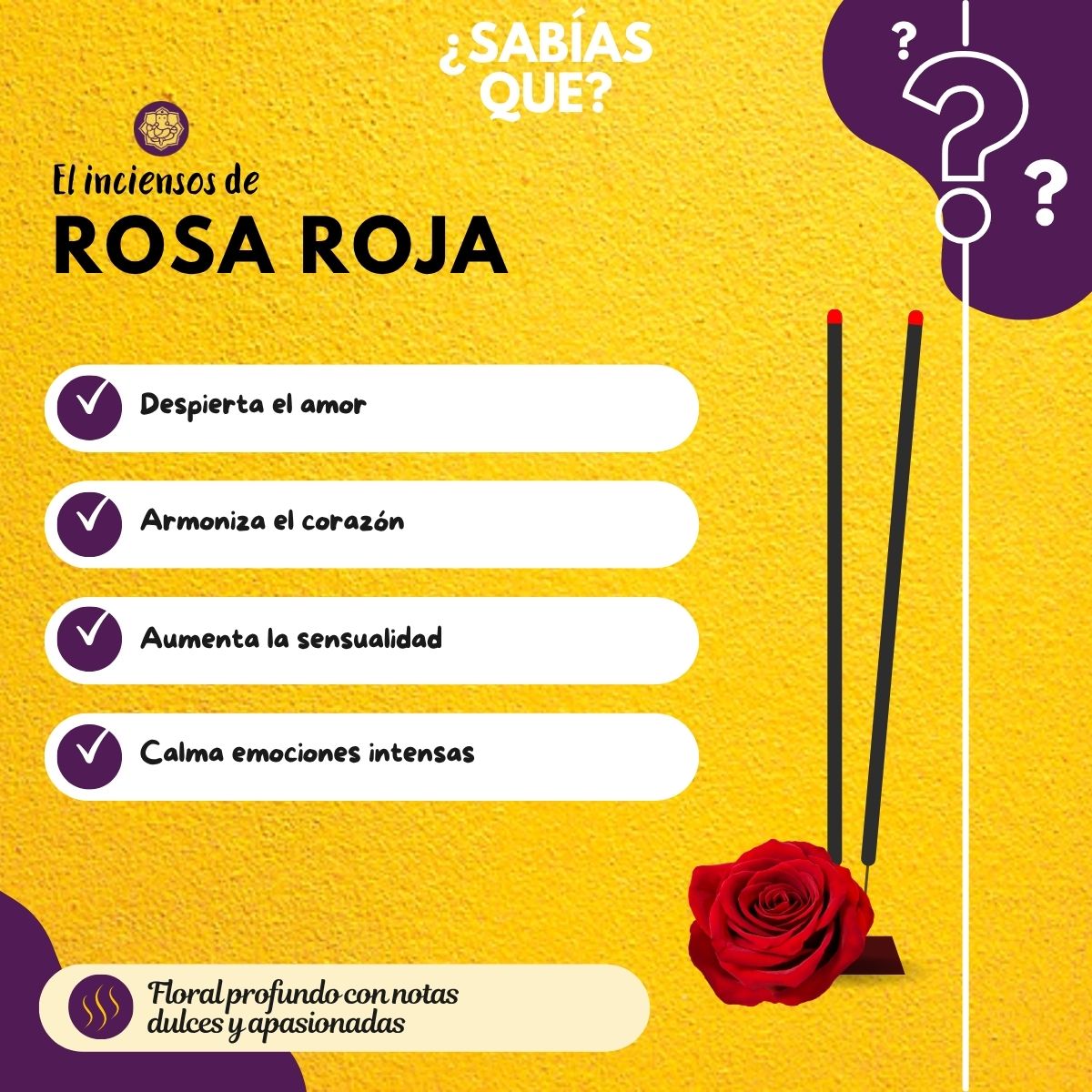 Incienso Rosa Roja