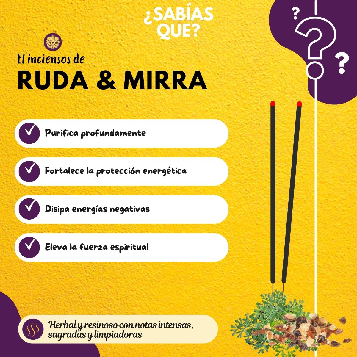 Incienso Ruda Mirra