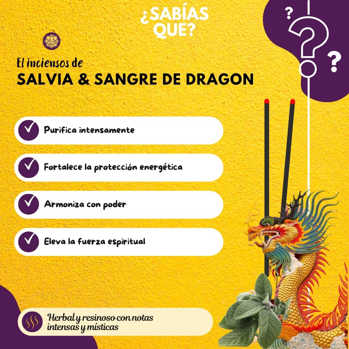 Incienso Salvia Blanca + Sangre de Dragon