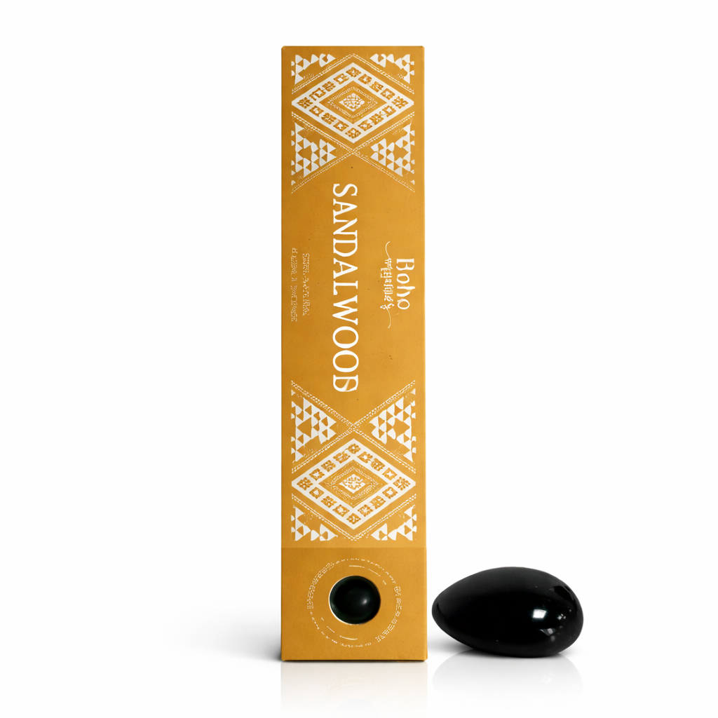 Incienso Sandalwood con Ágata Negra