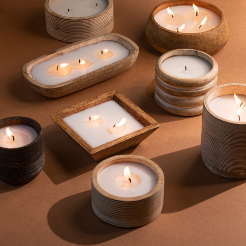 Vela Big Stripe Madera de Frangipani