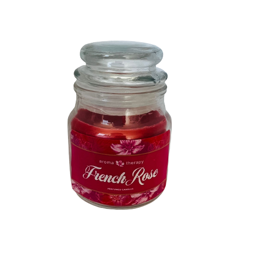 Vela Aromatica Tapa Vidrio - Rosa Francesa