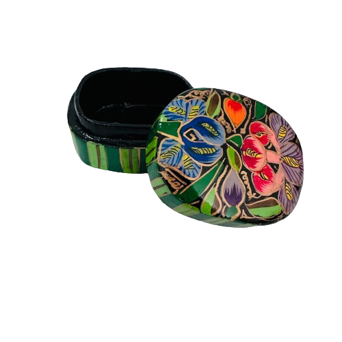 Cajita de Sueños Rectangular Mini Flores Verde